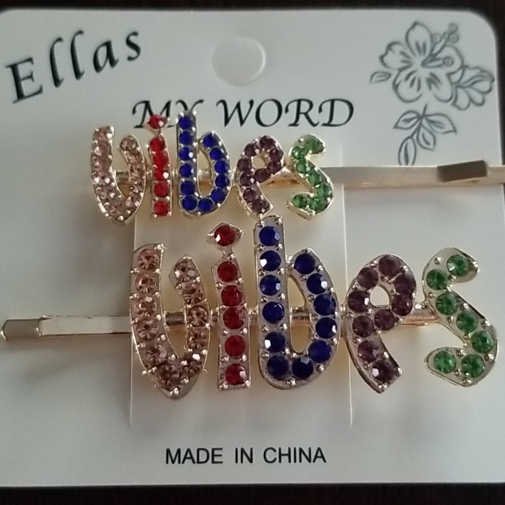 VIBES gold hair pins